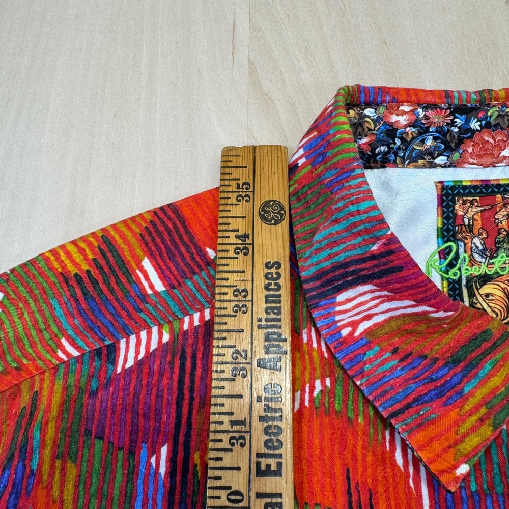 Robert Graham Gallagher 2XLT Colorful Abstract Print Short Sleeve Button Up - Picture 2 of 6